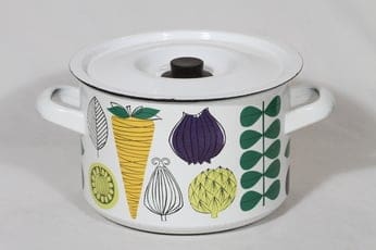 Finel Vegeta kattila, 3.5 l, suunnittelija Esteri Tomula, 3.5 l, suuri, serikuva, vihannesaihe