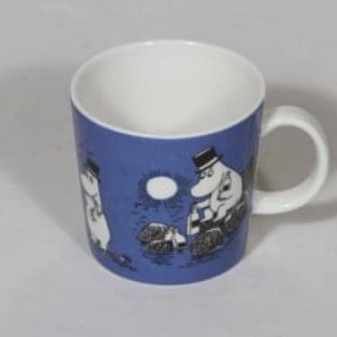 Arabia Muumi muki, Tummansininen, suunnittelija Tove Slotte, Tummansininen, serikuva