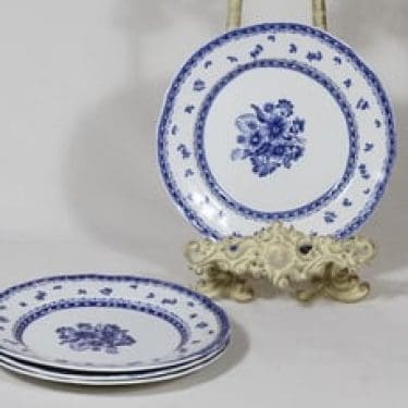 Arabia Suomen kukka lautaset, sininen, 4 kpl, suunnittelija , pieni, kuparipainokoriste