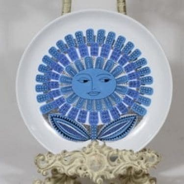 Arabia Daisy lasten lautanen, matala, suunnittelija Esteri Tomula, matala, serikuva, kukka-aihe