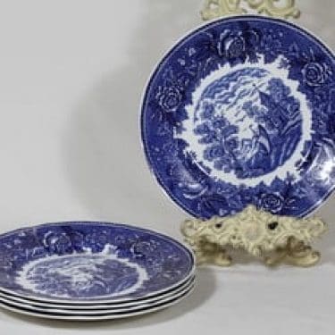 Arabia Maisema lautaset, matala, 5 kpl, suunnittelija , matala, kuparipainokoriste