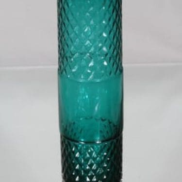 Riihimäen lasi 1492 maljakko, turkoosi, suunnittelija Tamara Aladin,