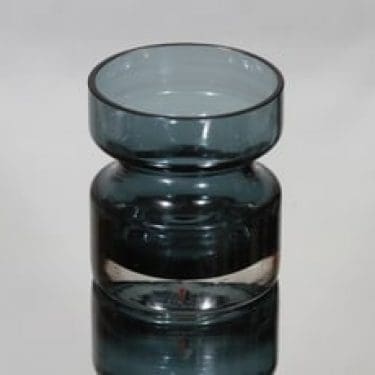 Riihimäen lasi 1377 maljakko, siniharmaa, suunnittelija Tamara Aladin,