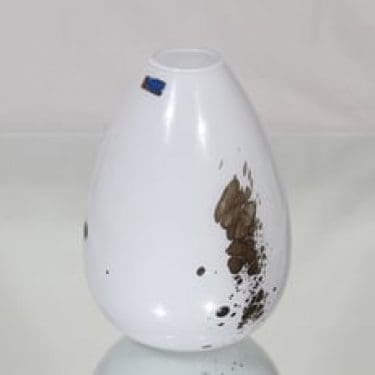 Nuutajärvi Fortuna maljakko, valkoinen, suunnittelija Björn Weckström,