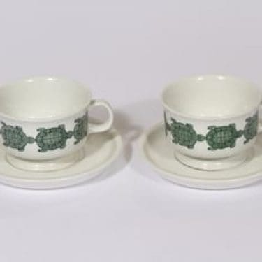 Arabia Kilpikonna mokkakupit, 10 cl, 2 kpl, suunnittelija , 10 cl, serikuva