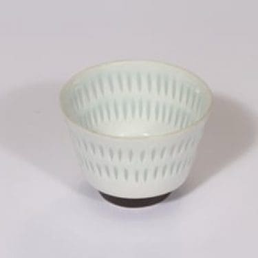 Arabia FK/68 malja, riisiposliini, suunnittelija Friedl Holzer-Kjellberg, riisiposliini, pieni, massasigneerattu