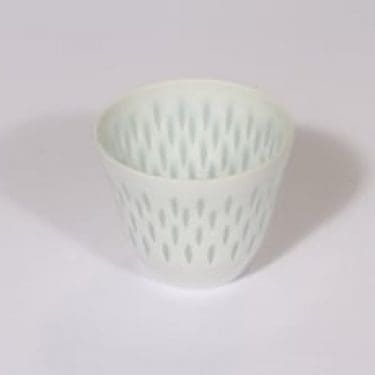 Arabia FK/68 malja, riisiposliini, suunnittelija Friedl Holzer-Kjellberg, riisiposliini, pieni, massasigneerattu