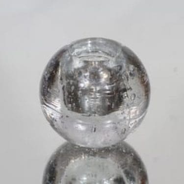Iittala Arkipelago kynttilänjalka, kirkas, suunnittelija Timo Sarpaneva, massiivinen, pyöreä