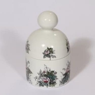 Arabia Ruusu rasia, käsinmaalattu, suunnittelija Hilkka-Liisa Ahola, käsinmaalattu, signeerattu