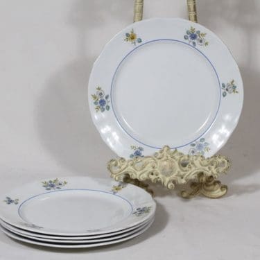 Arabia AS lautaset, kukkakuvio, 5 kpl, suunnittelija , kukkakuvio, pieni, serikuva, kukka-aihe