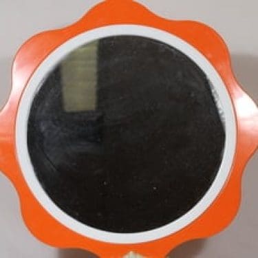 Mäkisen kuvastin Oy MK-298 seinäpeili, oranssi, suunnittelija , suuri, retro