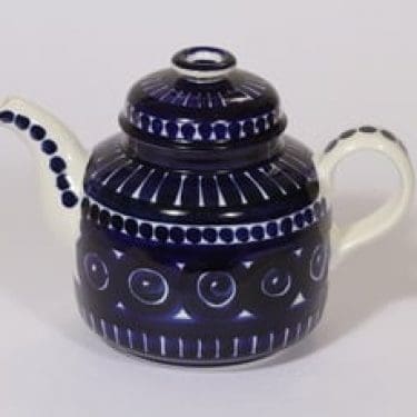 Arabia Valencia teekaadin, käsinmaalattu, suunnittelija Ulla Procope, käsinmaalattu, signeerattu