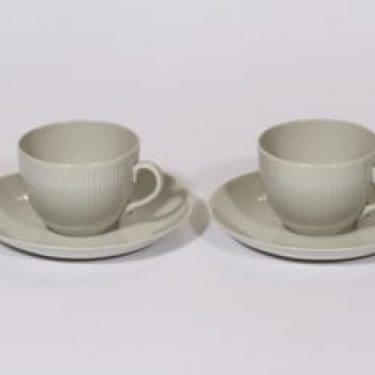 Arabia Sointu kahvikupit, luunvalkoinen, 2 kpl, suunnittelija Kaj Franck,