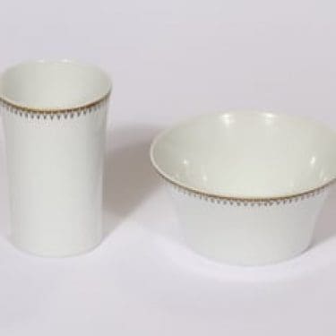 Arabia Helios sokerikko ja kermakko, suunnittelija Raija Uosikkinen, serikuva, ornamentti