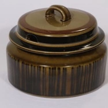 Arabia Kosmos liemimalja, suunnittelija Gunvor Olin-Grönqvist, kannellinen, puhalluskoriste