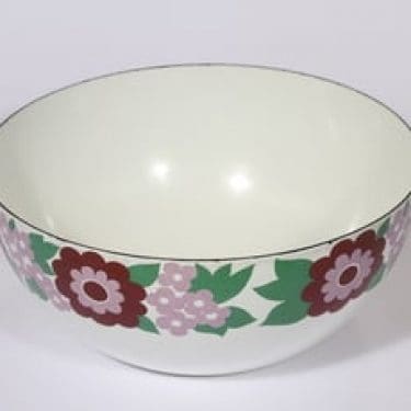 Finel kulho, suunnittelija Esteri Tomula, suuri, serikuva, kukka-aihe