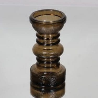 Riihimäen lasi Carmen kääntömaljakko, ruskea, suunnittelija Tamara Aladin,