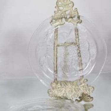 Nuutajärvi Pioni lautaset, matala, 3 kpl, suunnittelija Oiva Toikka, matala