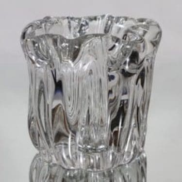 Iittala Kalvolan kanto maljakko, signeerattu, suunnittelija Tapio Wirkkala, signeerattu, suuri, massiivinen