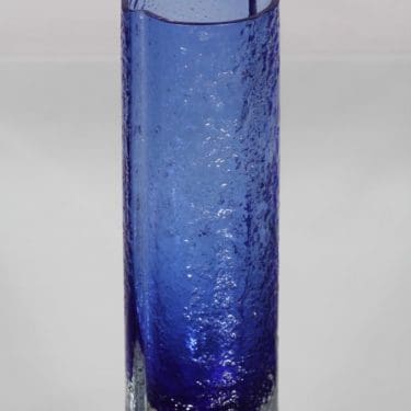 Riihimäen lasi 1456 maljakko, sininen, suunnittelija Tamara Aladin,