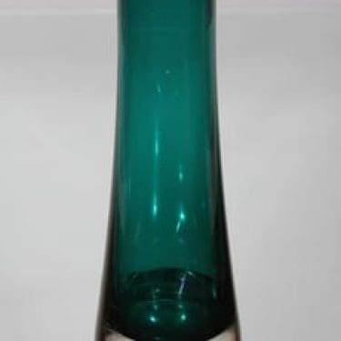 Riihimäen lasi 1368 maljakko, turkoosi, suunnittelija Tamara Aladin,