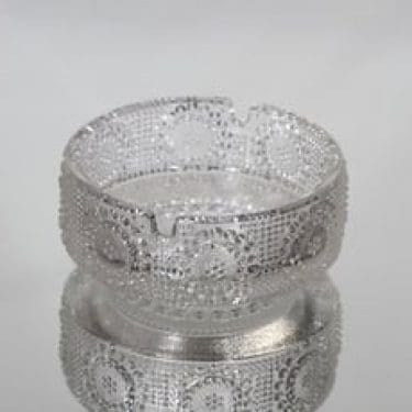 Riihimäen lasi Grapponia tuhka-astia, kirkas, suunnittelija Nanny Still,