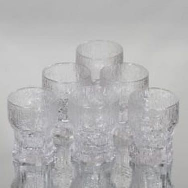 Iittala Aslak snapsilasit, 13 cl, 6 kpl, suunnittelija Tapio Wirkkala, 13 cl