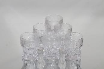 Iittala Aslak snapsilasit, 13 cl, 6 kpl, suunnittelija Tapio Wirkkala, 13 cl