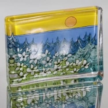 Iittala lasikortti, Lämpö auringon, suunnittelija Heljä Liukko-Sundström, Lämpö auringon, suuri, serikuva