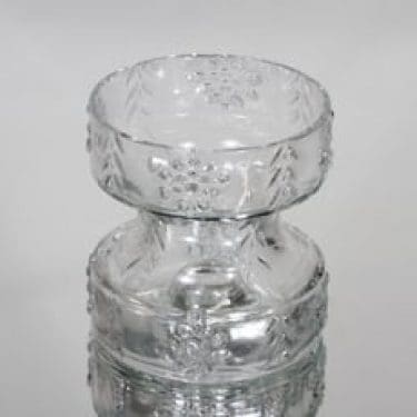 Riihimäen lasi Mesimarja kääntömaljakko, kirkas, suunnittelija Tamara Aladin,