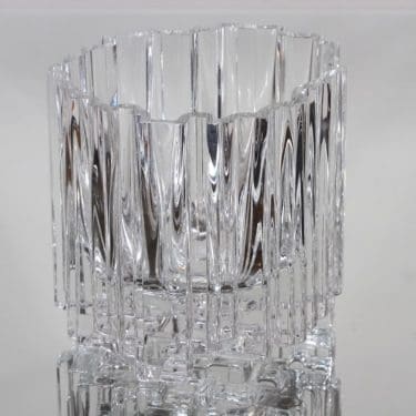 Iittala Arcadia maljakko, kirkas, suunnittelija Tapio Wirkkala, massiivinen