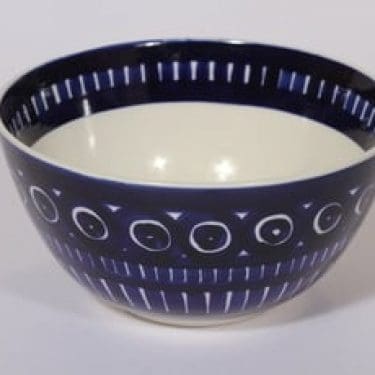 Arabia Valencia kulhoi, käsinmaalattu, suunnittelija Ulla Procope, käsinmaalattu, signeerattu