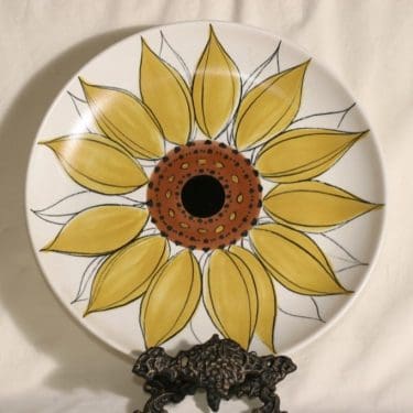 Arabia Aurinkoruusu paistivati, käsinmaalattu, suunnittelija Hilkka-Liisa Ahola, käsinmaalattu