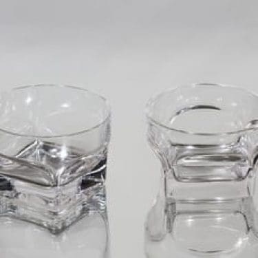 Nuutajärvi Contact jälkiruokakulhot, kirkas, 2 kpl, suunnittelija Pertti Santalahti,