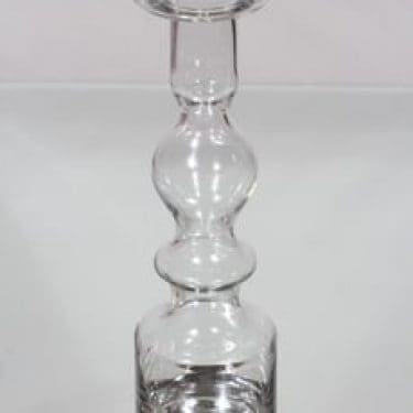 Riihimäen lasi Pompadour kynttilänjalka, kirkas, suunnittelija Nanny Still,