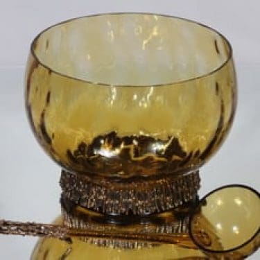 Turun Hopea Kaarna boolimalja ja -kauha, ruskea, suunnittelija Pentti Sarpaneva, pronssivanne