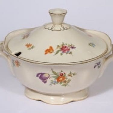 Arabia Kesäkukka liemikulho, suunnittelija , siirtokuva, kukka-aihe