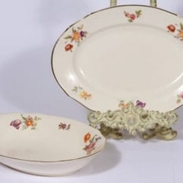 Arabia Kesäkukka kulho ja vati, suunnittelija , siirtokuva, kukka-aihe