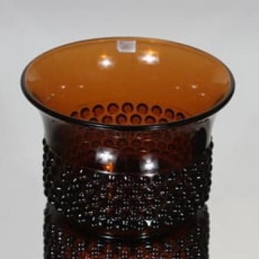 Nuutajärvi Näppyläkulho kulho, ruskea, suunnittelija Saara Hopea,