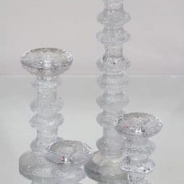 Iittala Festivo kynttilänjalat, signeerattu, 4 kpl, suunnittelija Timo Sarpaneva, signeerattu