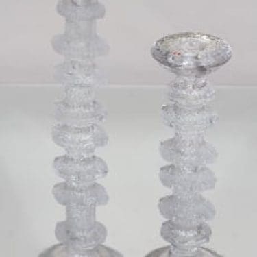 Iittala Festivo kynttilänjalat, kirkas, 2 kpl, suunnittelija Timo Sarpaneva,