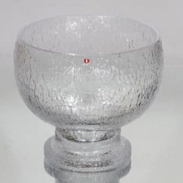 Iittala Kekkerit kulho, kirkas, suunnittelija Timo Sarpaneva, massiivinen