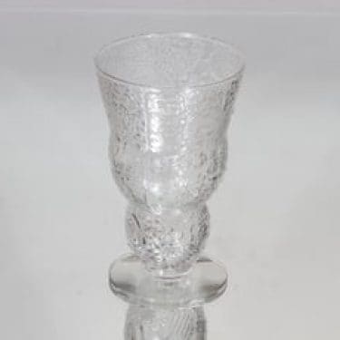 Nuutajärvi Fauna viinilasi, kirkas, suunnittelija Oiva Toikka,