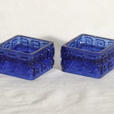 Riihimäen lasi Taalari kynttilänjalat, 2 kpl, suunnittelija Tamara Aladin,