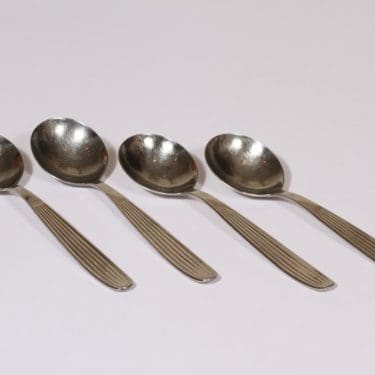 Hackman Scandia lusikat, teräs, 4 kpl, suunnittelija Kaj Franck, teräs