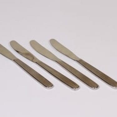 Hackman Scandia veitset, teräs, 4 kpl, suunnittelija Kaj Franck, teräs