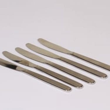 Hackman Scandia veitset, teräs, 5 kpl, suunnittelija Kaj Franck, teräs