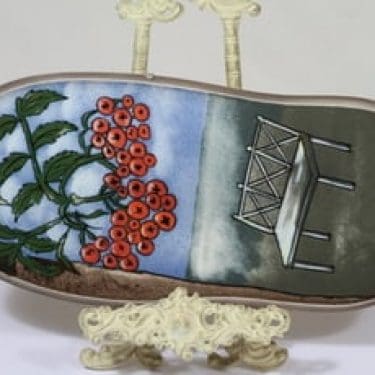 Arabia seinälaatta, Talvi tulee, suunnittelija Heljä Liukko-Sundström, Talvi tulee, suuri, serikuva