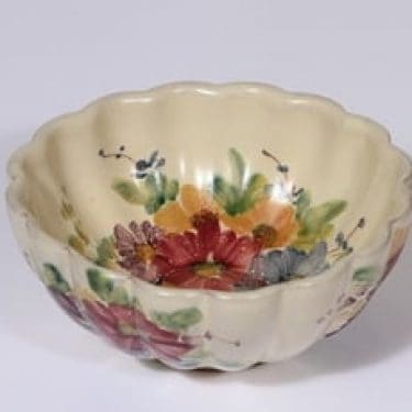 Arabia ARA kulho, käsinmaalattu, suunnittelija Kurt Ekholm, käsinmaalattu, pieni