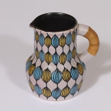 Kupittaan savi kaadin, käsinmaalattu, suunnittelija Laila Zink, käsinmaalattu, pieni, signeerattu